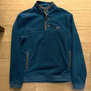 Men’s Patagonia Blue Shearling Button Pullover